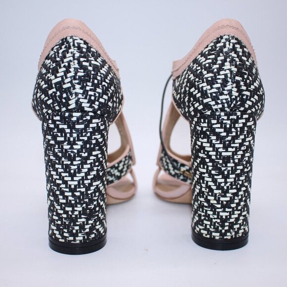 Salvatore Ferragamo 'Edith Twist' Woven Leather Cutout Heels 6.5 NIB $1190 Shoes - Picture 6 of 9